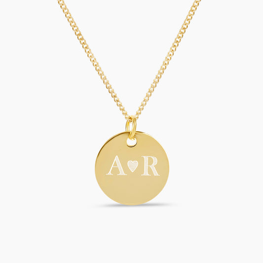 Engraved Circle Pendant