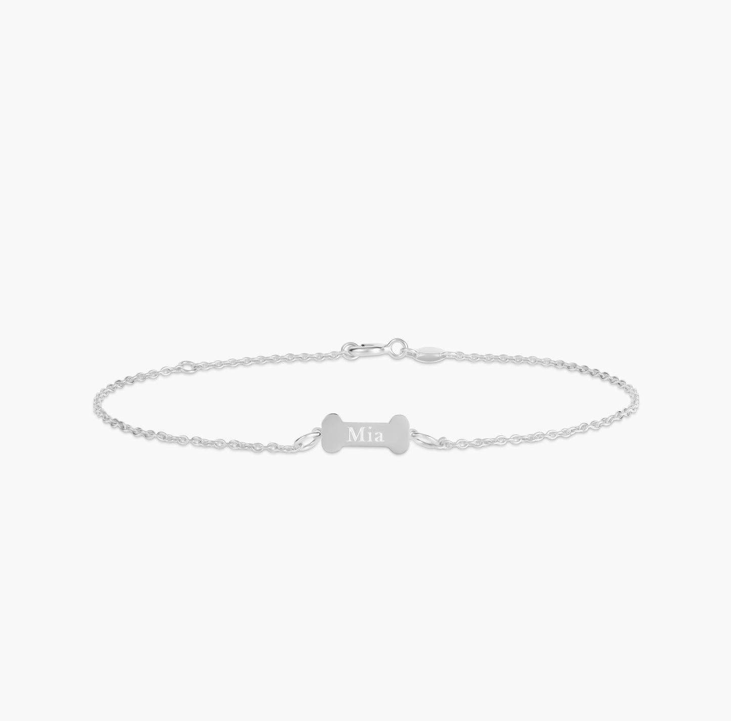 Engraved Dog Bone Anklet