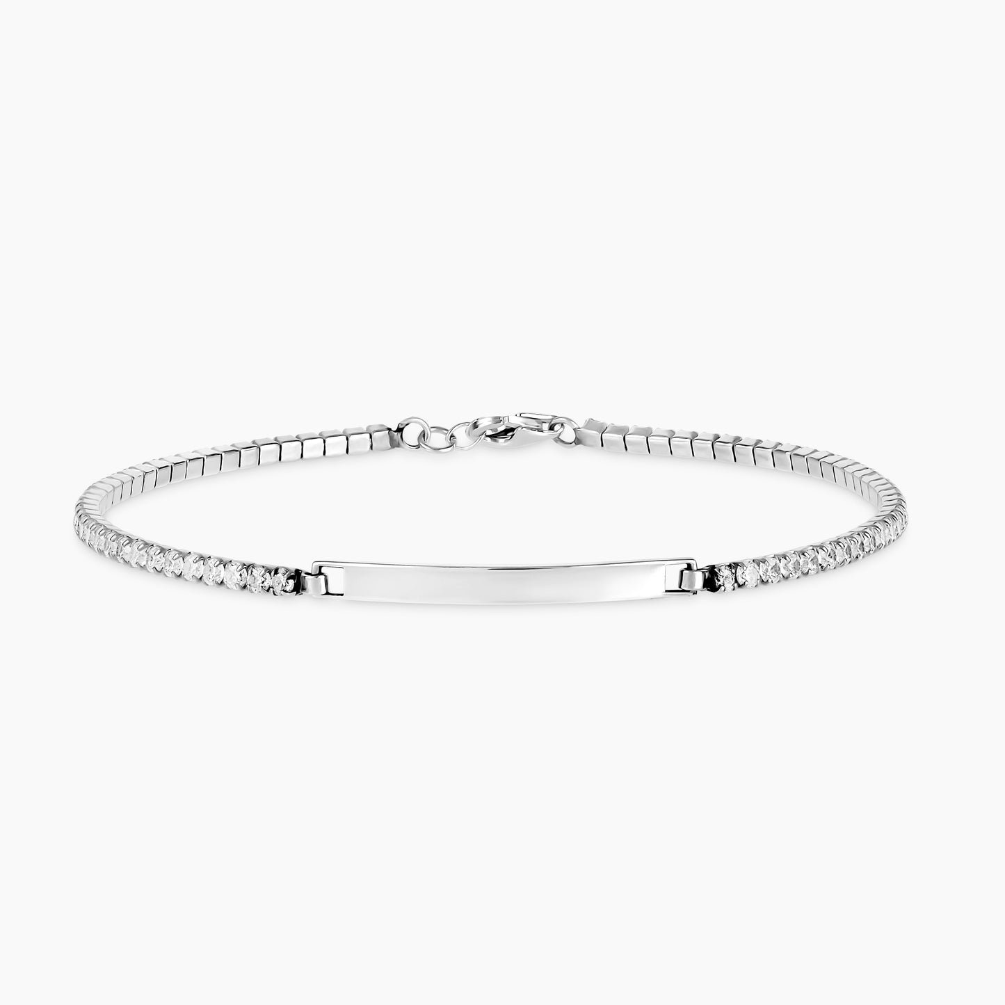 Engraved Bar Tennis Anklet