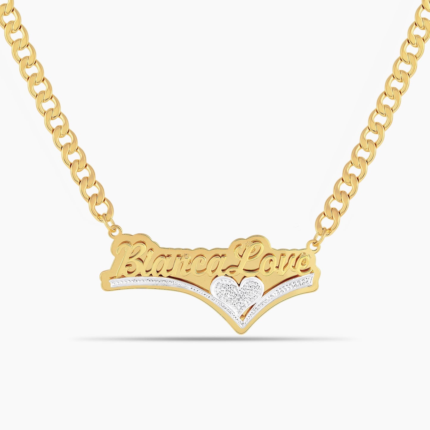 Double Plated Lover’s Drop Name Necklace
