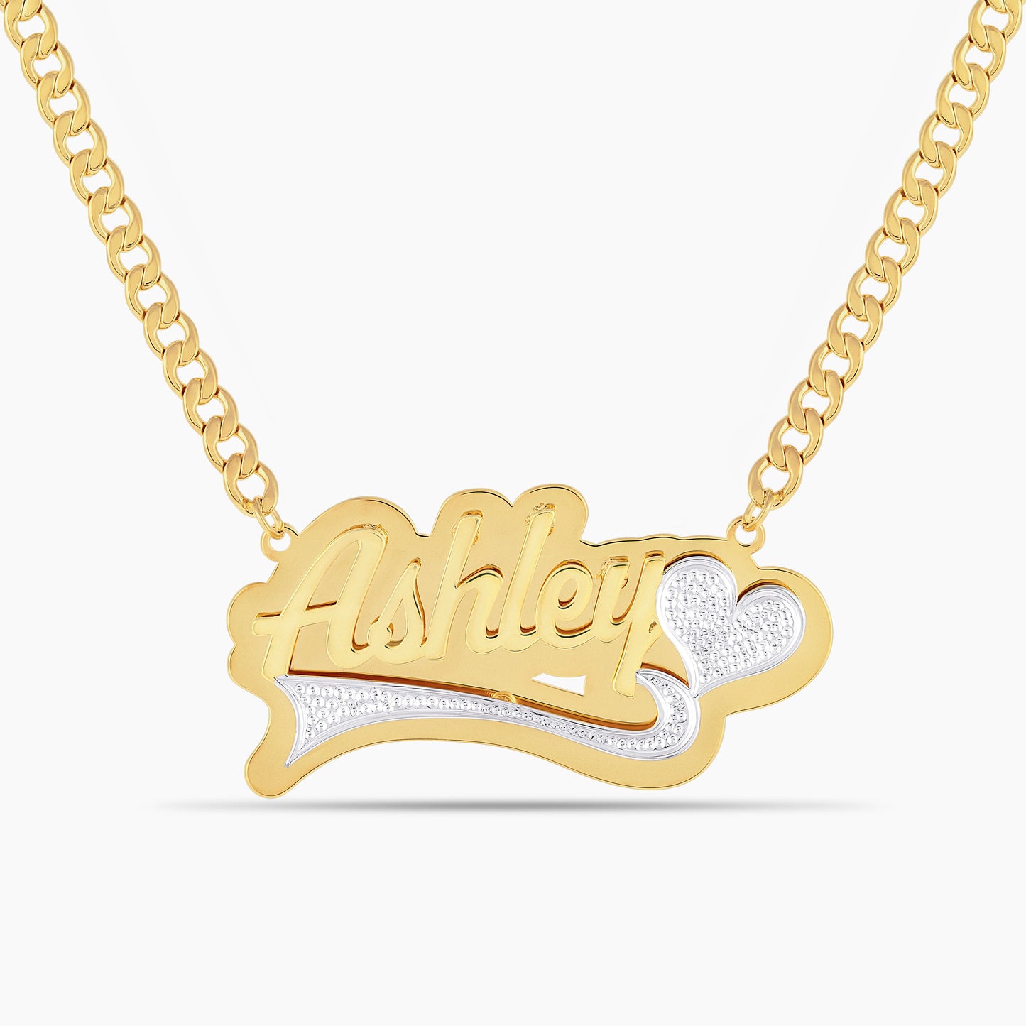 Double Plated Sweetheart Name Necklace