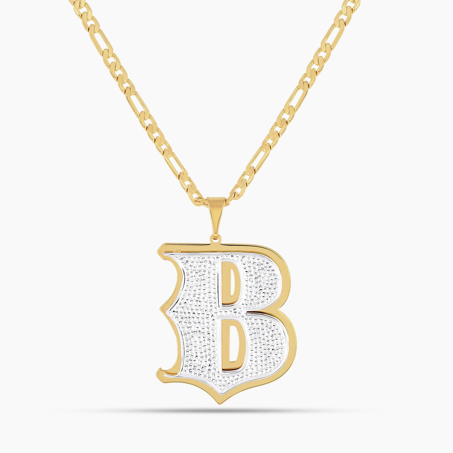 Double Plated Old English Initial Necklace