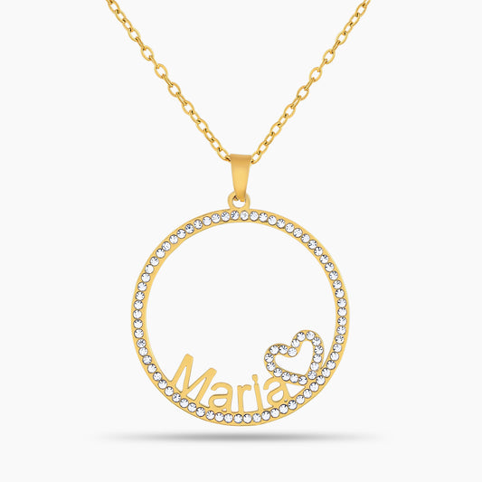 Iced Halo Name Necklace