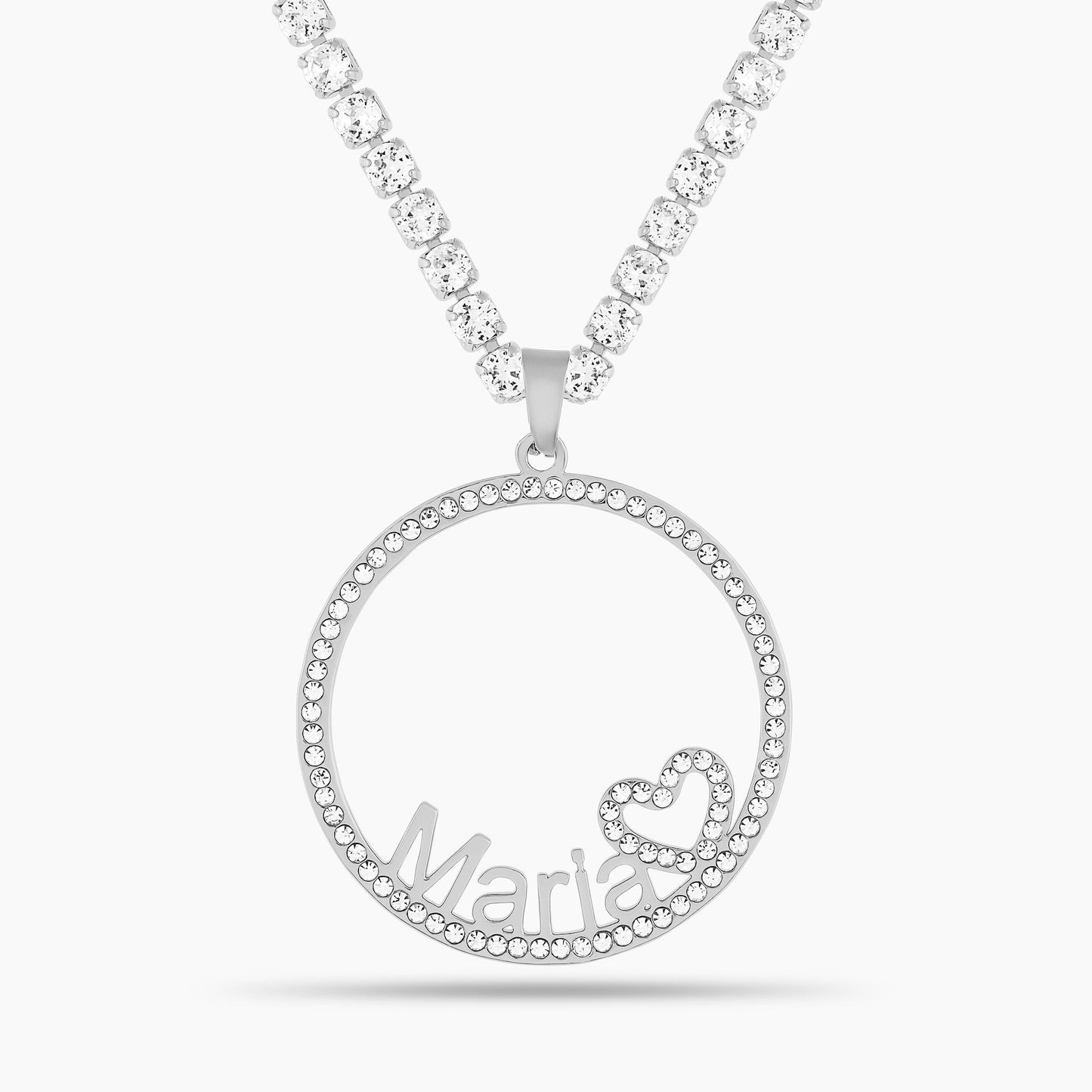Iced Halo Name Necklace