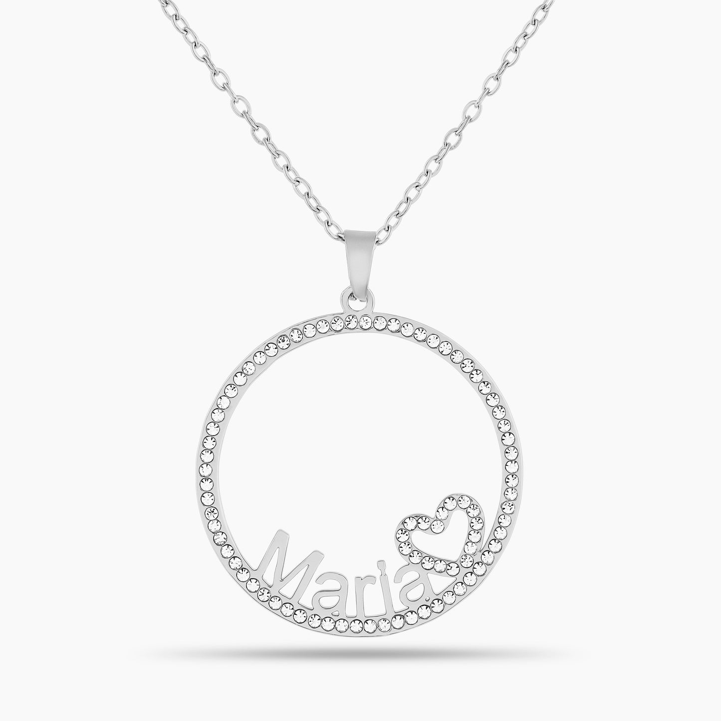 Iced Halo Name Necklace