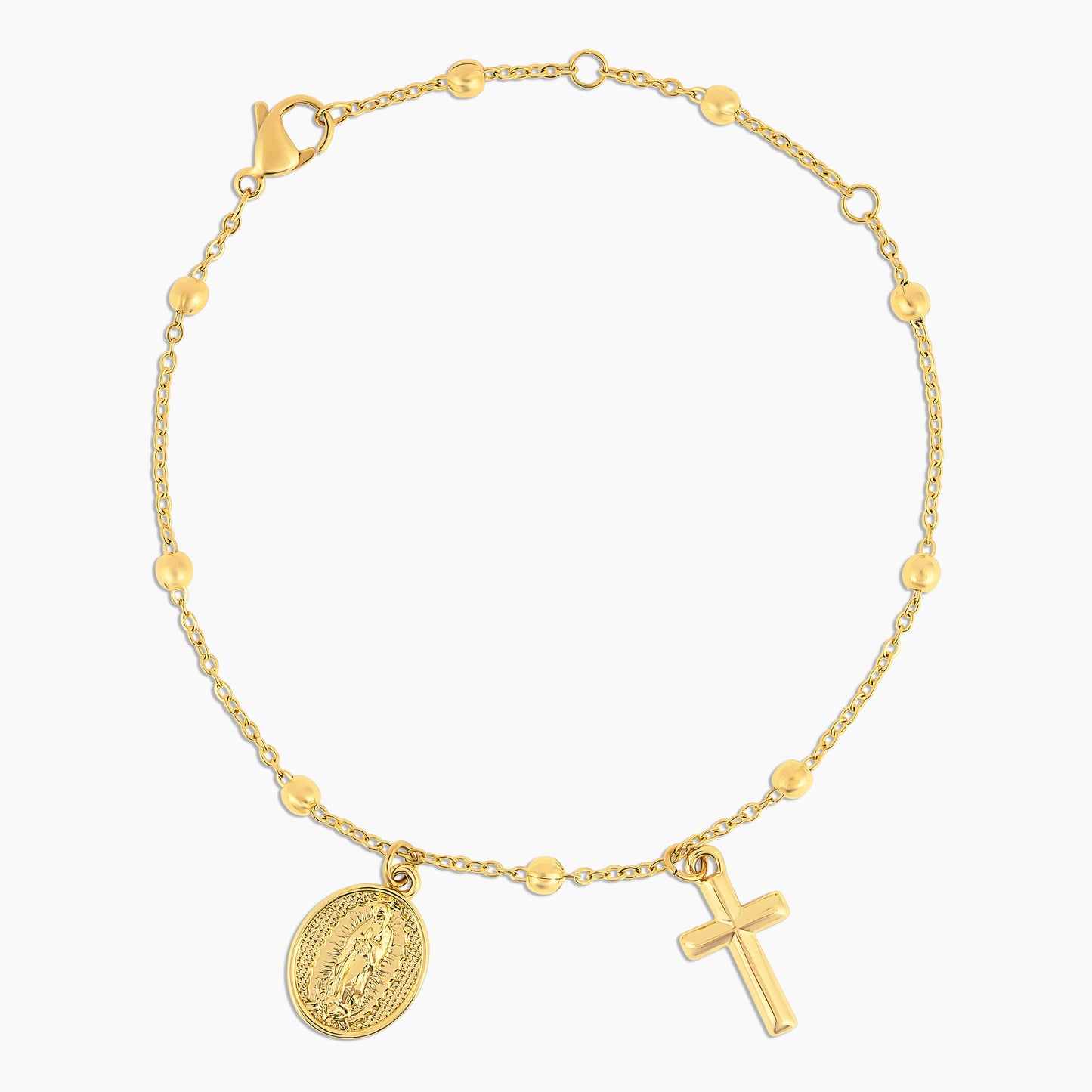 Lady of Guadalupe X Cross Rosary Bracelet