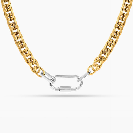 Men's Mid-Size Double Cuban Lock Chain