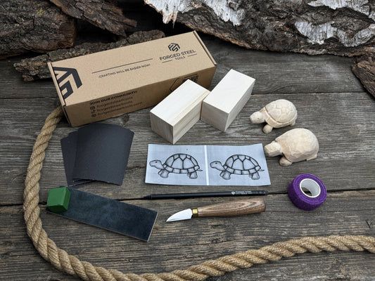 Turtle Carving Kit – Complete Starter Whittling Kit for Beginners, Adults, Teens, and Kids
