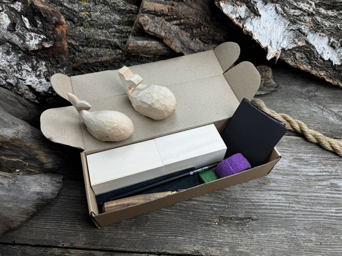 Whale Carving Kit - Complete Starter Whittling Kit for Beginners, Adults, Teens, and Kids