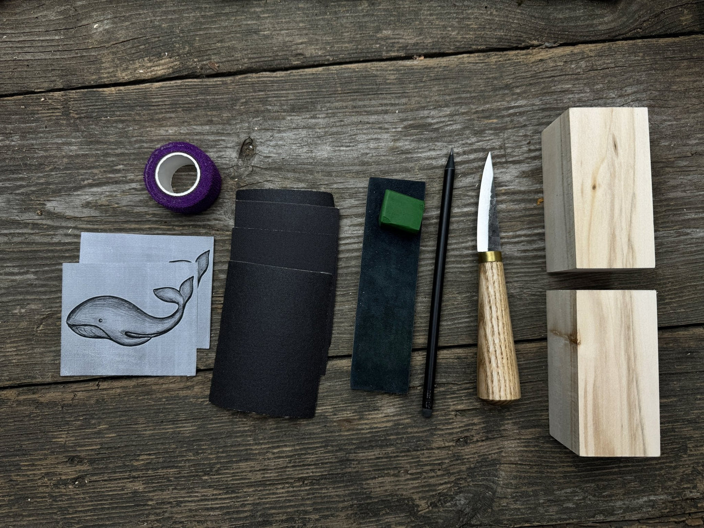 Whale Carving Kit - Complete Starter Whittling Kit for Beginners, Adults, Teens, and Kids