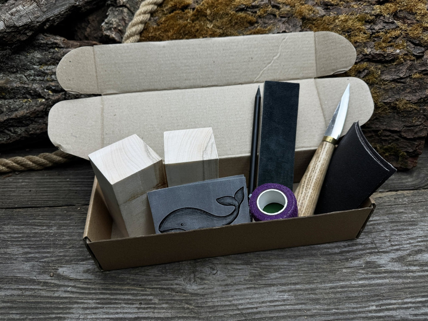 Whale Carving Kit - Complete Starter Whittling Kit for Beginners, Adults, Teens, and Kids