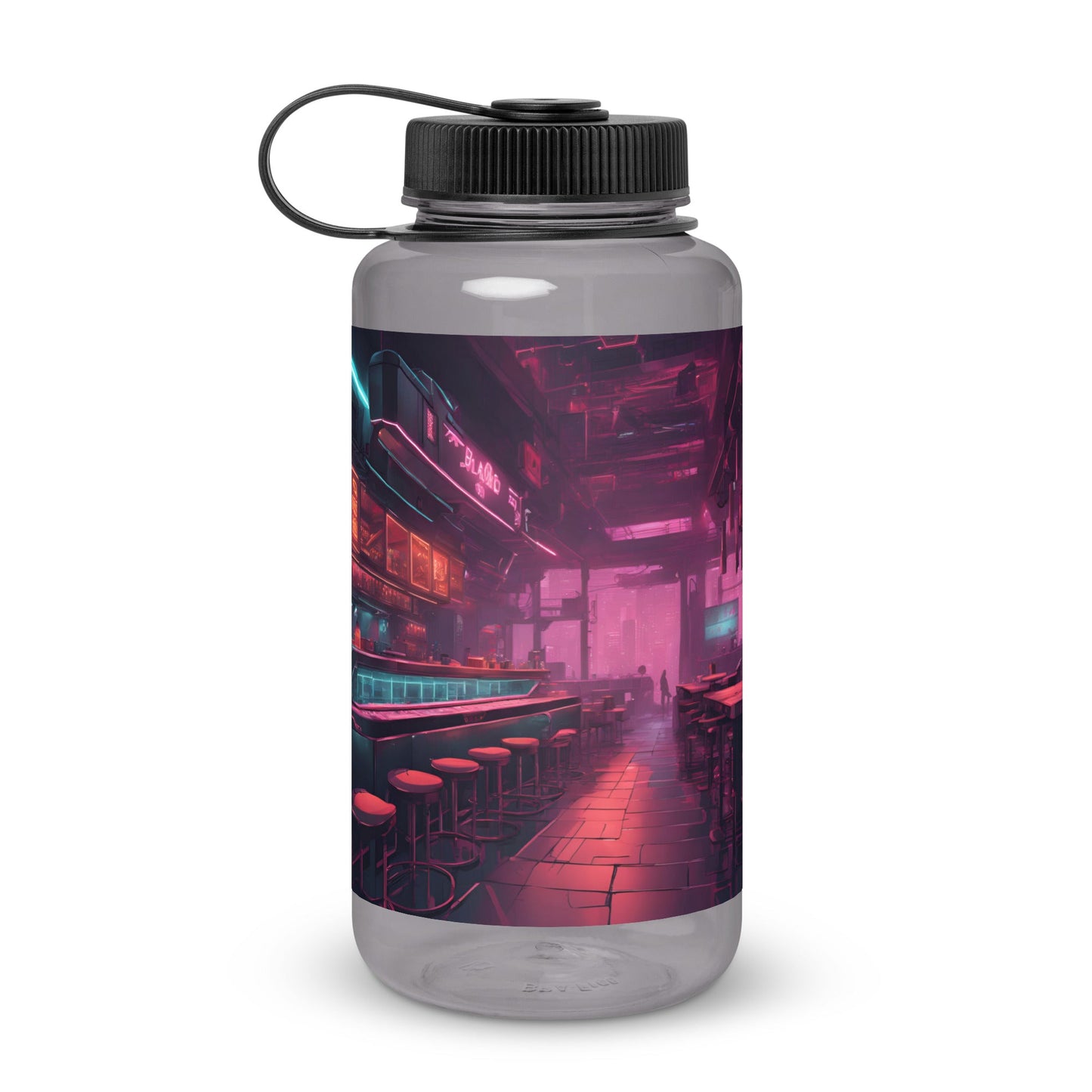 Neon Bites 16 Wide Mouth Plastic Water Bottle