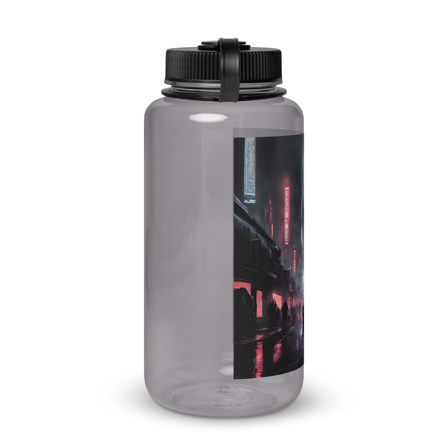 Synthwave City 15 Wide Mouth Plastic Water Bottle